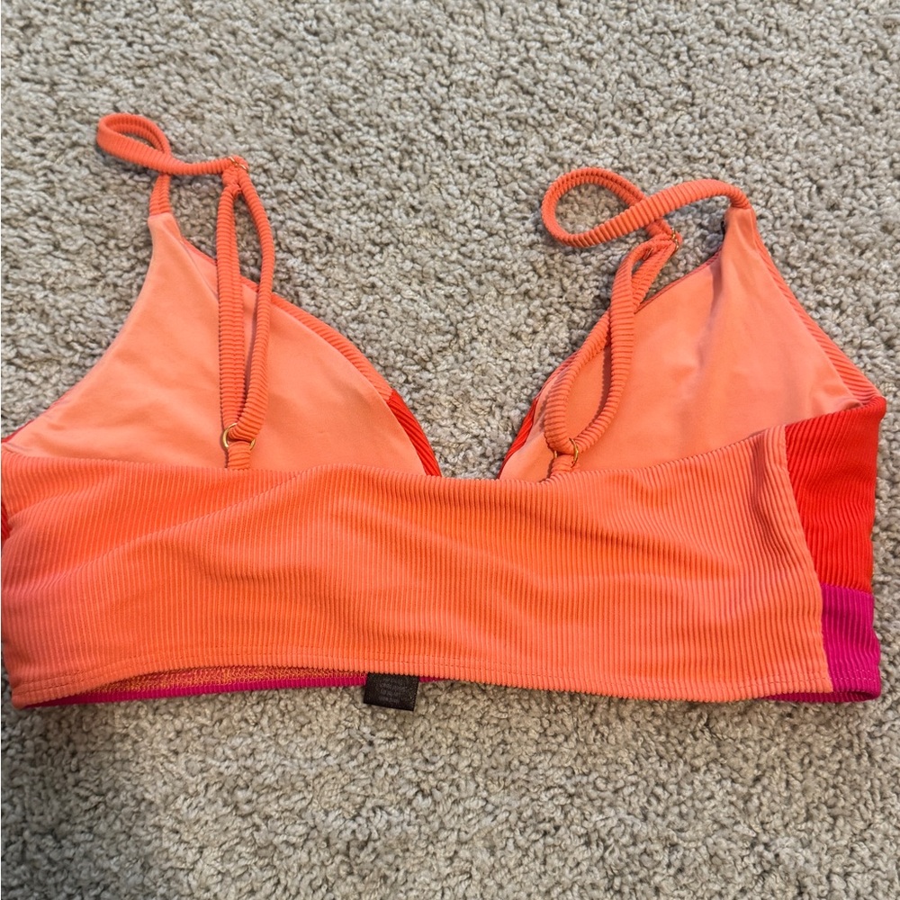 Beach Riot Coral Ribbed Bandeau - Picture 6 of 6